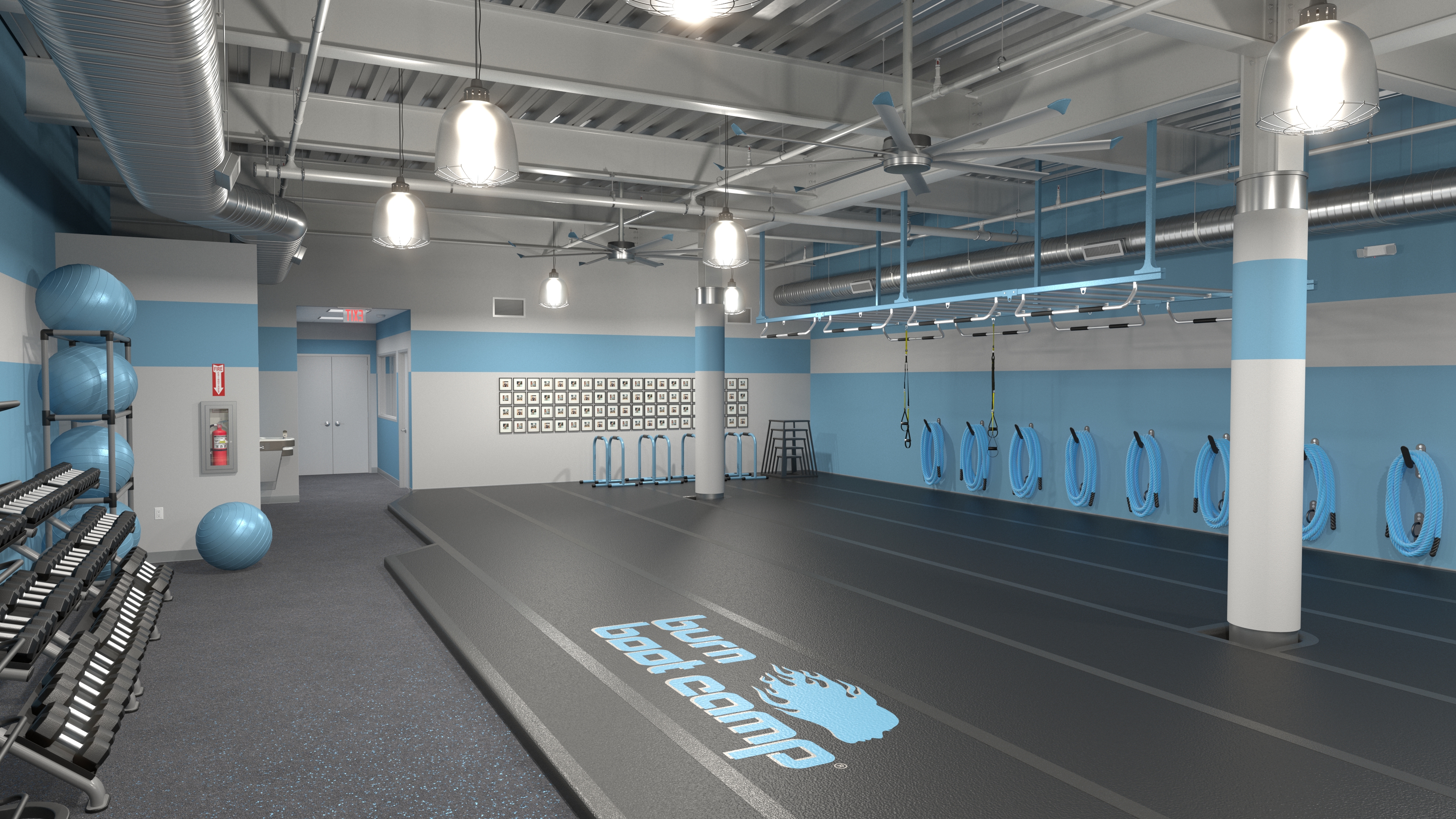 Fitness studio interior
